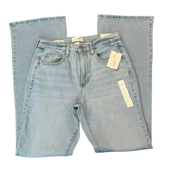 Universal Thread Women's High Waist Light Blue Flare Cotton Jeans Size: 8 Long - Picture 7 of 8